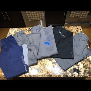 Youth large under armour pants (FIVE pairs!)